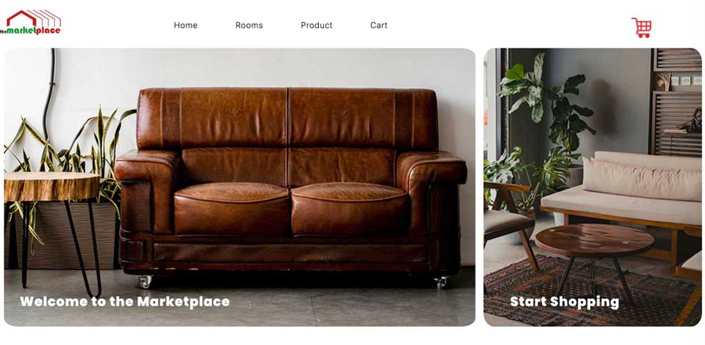 image of marketplace website home page